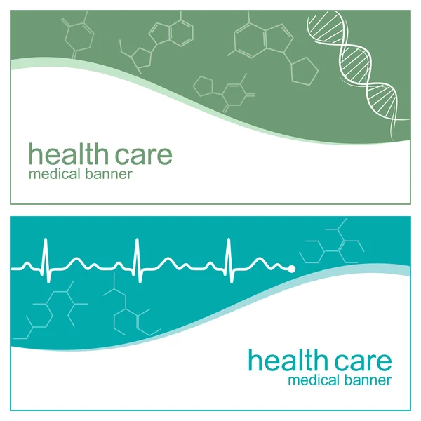 Medical banners with DNA, — Stock Vector