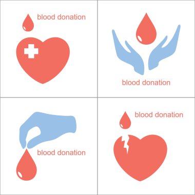 Kan bağışı simgeler