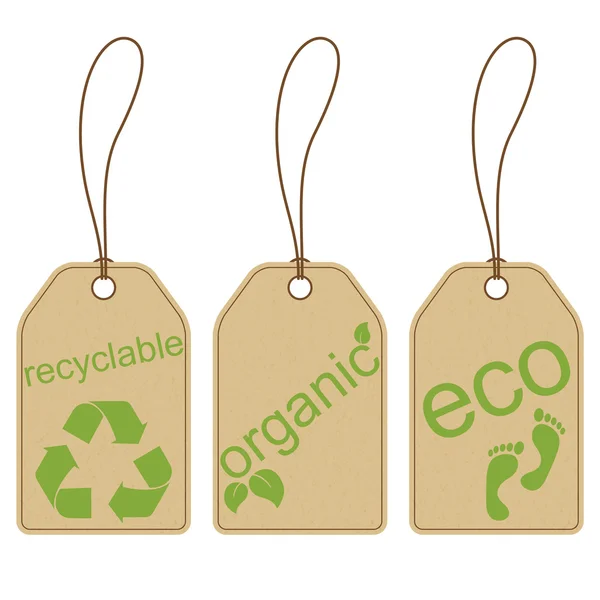 Eco vriendelijke tags — Stockvector