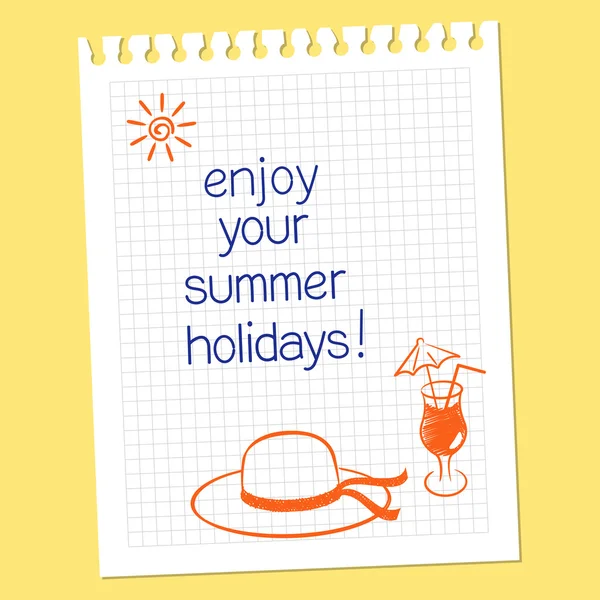 Njut av din sommar — Stock vektor