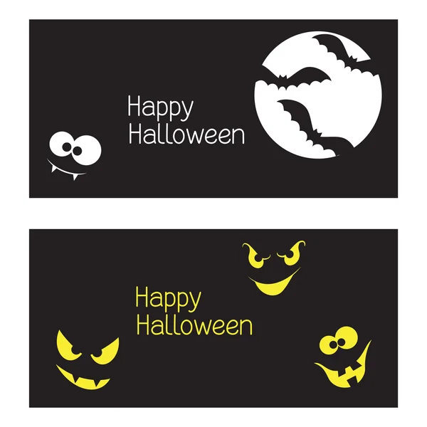 Banners de Halloween — Vector de stock