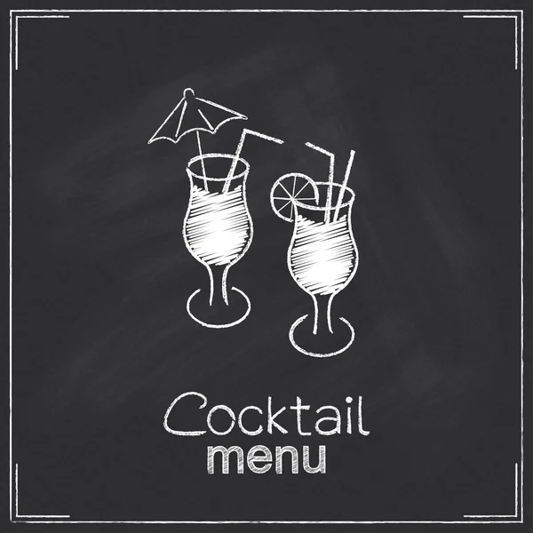 Cocktail menu design — Stock Vector