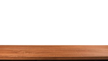 boş tahta tablo beyaz arkaplanda izole edildi