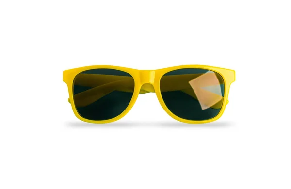 Żółte Okulary Białym Tle — Zdjęcie stockowe