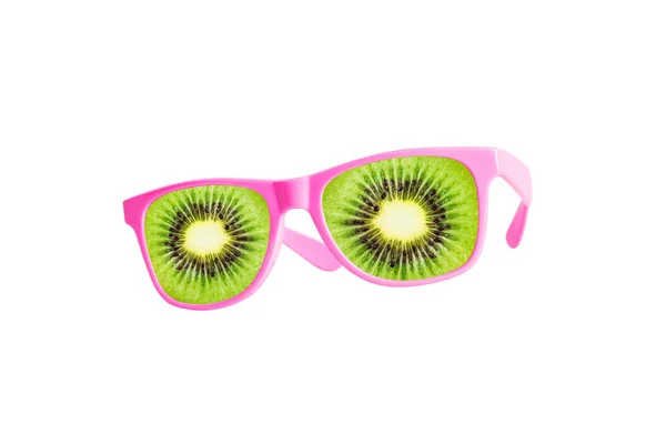 Różowe Okulary Przeciwsłoneczne Izolowane Białym Tle — Zdjęcie stockowe