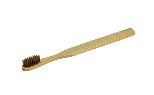 Bamboo Toothbrush Isolated White Background — Stock Photo, Image