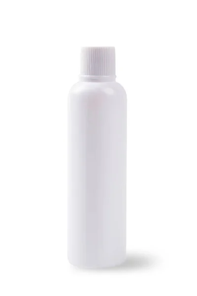 白色底色隔离开的空白化妆品 护肤瓶 — 图库照片