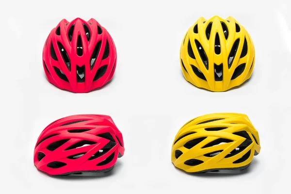 Set Bicycle Helmet Isolated White Background — Stock Photo, Image