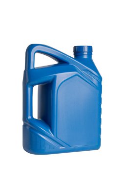  Mavi plastik teneke kutu otomobili beyaz arka planda izole edilmiş, ulaşım konsepti