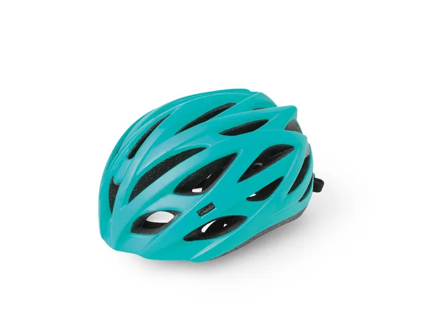 Синий Велосипедный Шлем Изолирован Белом Фоне — стоковое фото