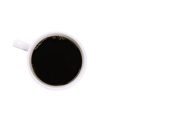 Top View Coffee Cup Isolated White Background — Stock Photo, Image