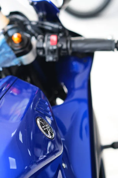 Motocicli Nello Showroom Yamaha Shop Moto Yamaha Focus Selettivo — Foto Stock