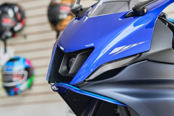 Motorfietsen Showroom Yamaha Shop Yamaha Motorfiets Selectieve Focus — Stockfoto