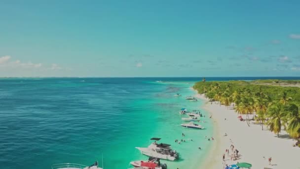 Карибский Остров Парадизиакаль Национальном Парке Моррокой Сокол Венесуэла Вид Воздуха — стоковое видео