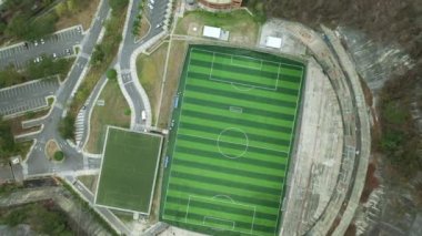 Caracas 'taki Cocodrilos Spor Parkı futbol stadyumu. Hava görünümü.