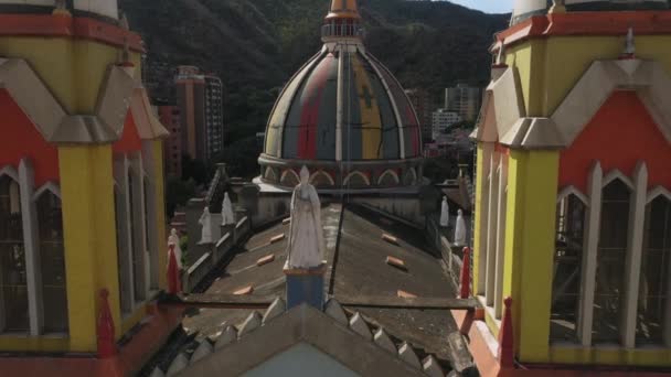 Вид Повітря Храм Богоматері Коромото Церква Столичному Районі Каракас — стокове відео