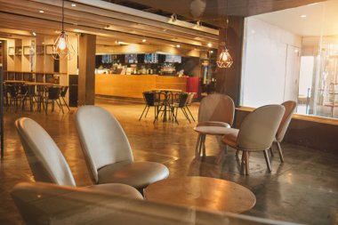 Venezuela 'da yeni bir kafe zinciri olan Cafe Paramo' nun bir şubesi. Ortak çalışma kavramı.