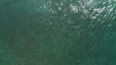 La Punta plajının panoramik hava manzarası, Los Caracas, La Guaira-Venezuela sörfçüleri için alan. Vargas eyalet kıyı şeridi