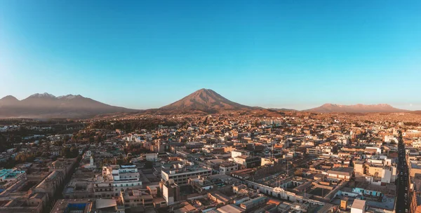 Panoramic View Volcanoes Arequipa Peru — Stock Fotó