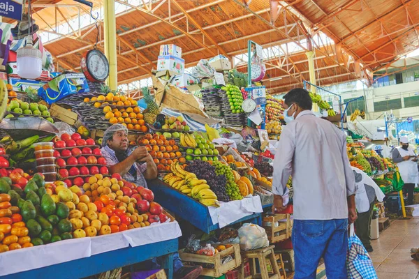 Arequipa Peru Aug 2022 Fresh Fruit Vegetable Produce Sale Central — Foto Stock