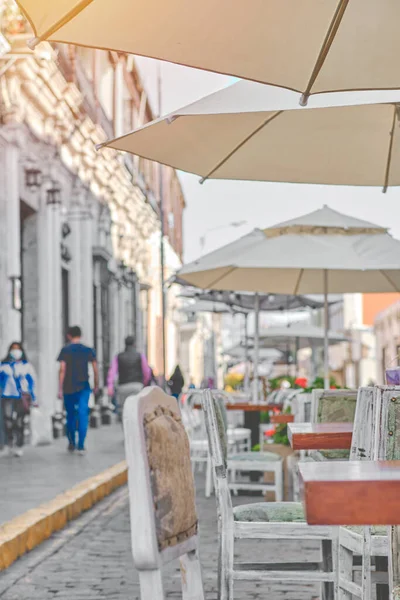 Туристична Вулиця Центрі Міста Арекіпа Перу Міський Ландшафт Кафе Вулиці — стокове фото