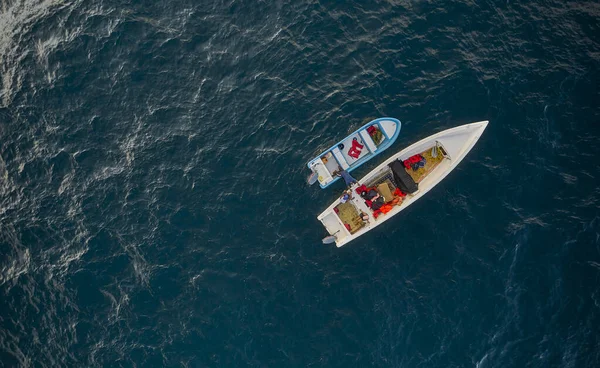 Aerial View Traditional Fishing Boat Caraballeda Crystal Clear Turquoise Sea — Photo