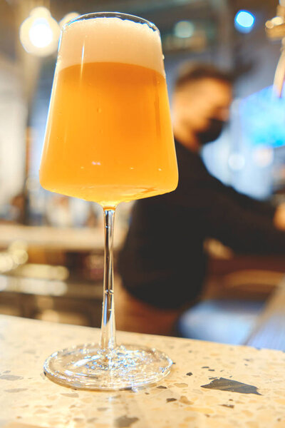 Micro Brew or Draft Beer Taps: Row of draft beer taps at a bar