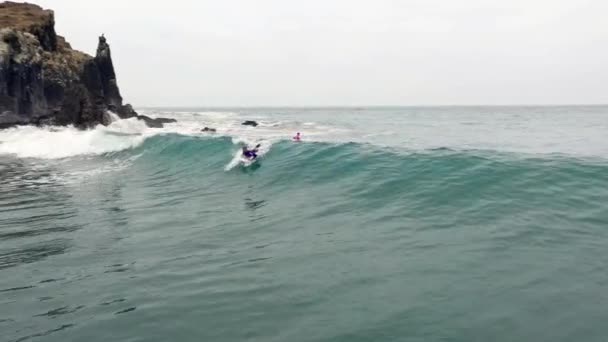 Лима Перу 2022 Конкурс Surf Family Fest Школы Серфинга Tsa — стоковое видео