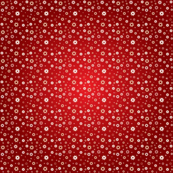 赤の雪片のパターン — ストックベクタ