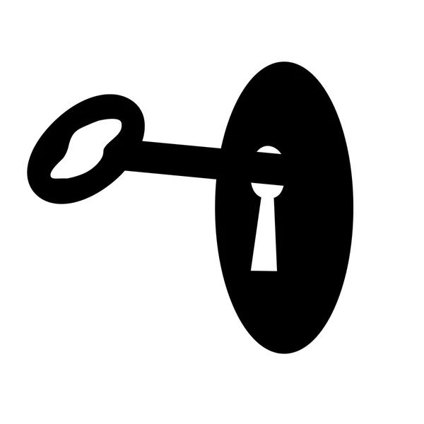 Key in lock — Stock Vector