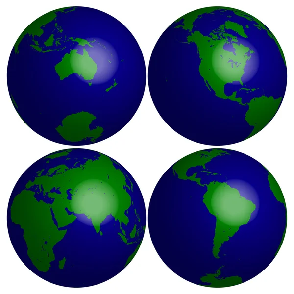 Icône Terre verte — Image vectorielle