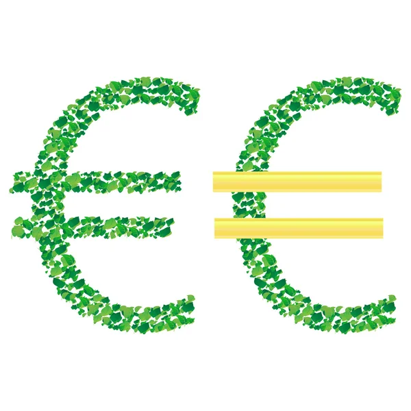 Znak euratecken på euron — Stockový vektor