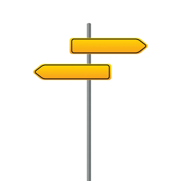 Panneau routier jaune — Image vectorielle