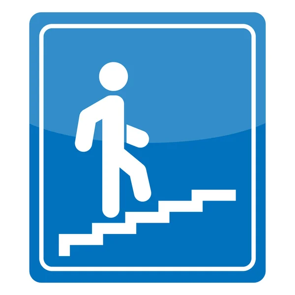 Homme dans les escaliers monter — Image vectorielle