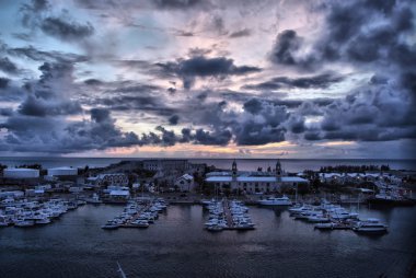 gece port dock bahçesinde, bermuda