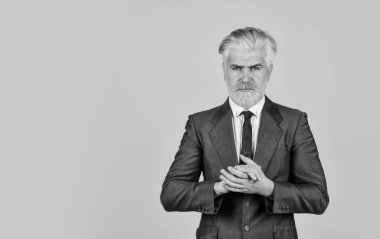 Profesyonel işletme müdürü. Zarif adam şık bir kostüm. Yetişkin bir iş adamı karar veriyor. Ciddi ve konsantre bir patron. Resmi takım elbiseli sakallı CEO. Sarışın, sakallı hippi.