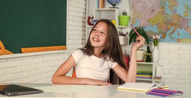 İlkokuldan, sınıftan, eğitimden bir çocuk