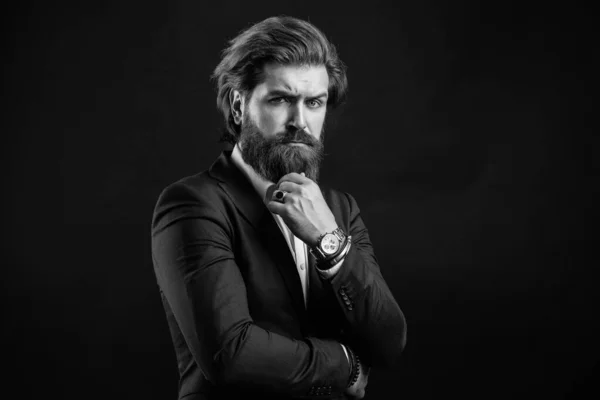 Relógio de pulso homem de negócios pulso acessório terno formal, conceito de coleção masculina — Fotografia de Stock