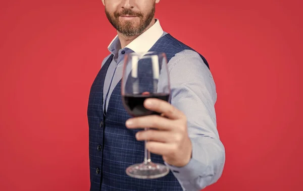 sommelier. guy drink red wine. cheers for happy valentines day. alcohol drinking.