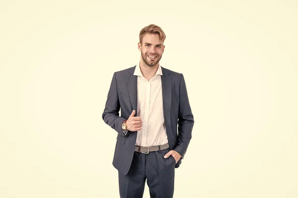 Ceo in formalwear. business success. successful man in businesslike suit. — Stock Photo, Image