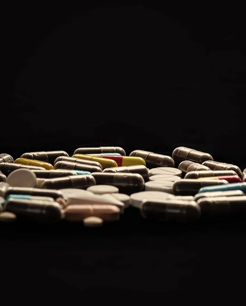 Medicaments. Narcotic medication. Prescription drugs. Tablet formulation. Pharmacy. — Stock Photo, Image