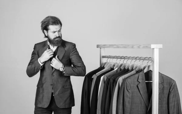 Handsome businessman formal office wardrobe, groom tuxedo concept — Stock Photo, Image