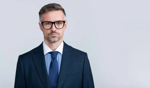 Abogado Grizzle Con Gafas Traje Negocios — Foto de Stock