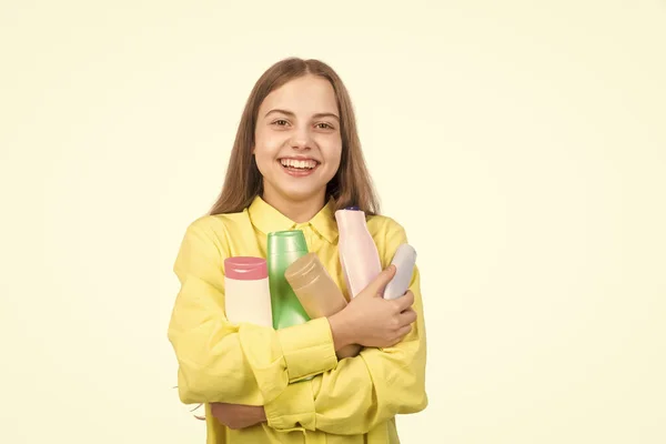 Kleine Schoonheid Wassen Spoelen Dagelijkse Gewoonten Persoonlijke Verzorging Het Meisje — Stockfoto