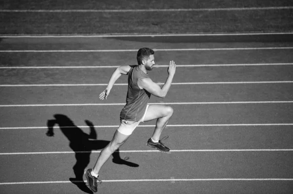 Спортсмен Бежит Вызов Конкуренция Скорость Марафона Спринтер Энергичный Человек Беговой — стоковое фото