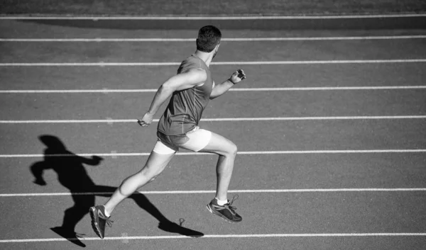 Every day filled with sport. endurance and stamina. runner on racetrack. challenge and competition. marathon speed. sport athlete run fast to win. successful fitness sprinter. coach on running track.