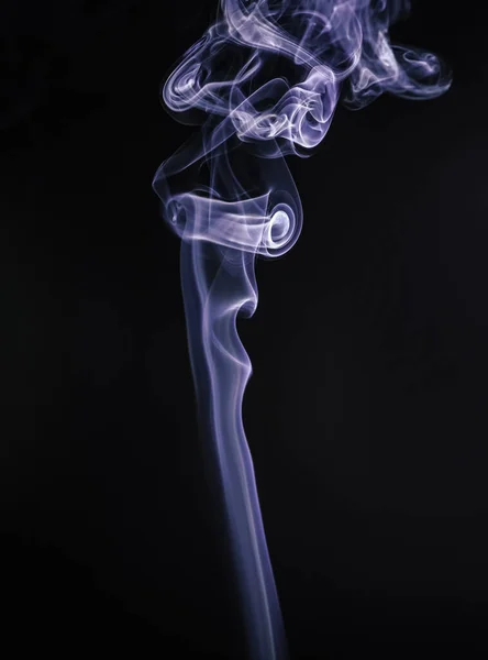 Abstraktní Pozadí Modrý Kouř Točil Ohnivá Pára Tok Páry Pára — Stock fotografie