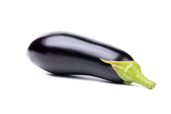Fresh Ripe Eggplant Isolated White Healthy Vegetable — Stock Photo, Image