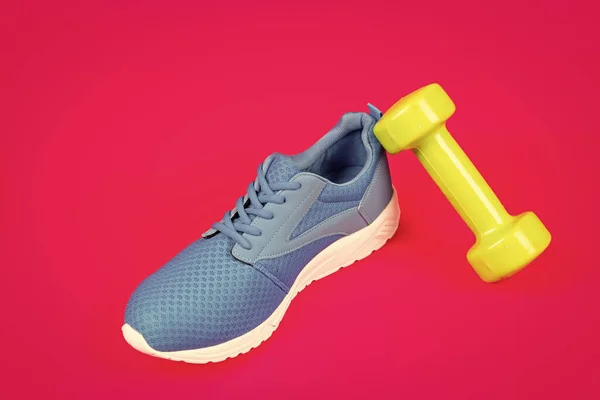 Footwear Training Athletic Footgear Running Dumbbell Sport Accessory Comfortable Shoe — Stock Photo, Image