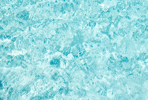 Turquoise Color Backdrop Swimming Pool Water Ripples Summer — Photo